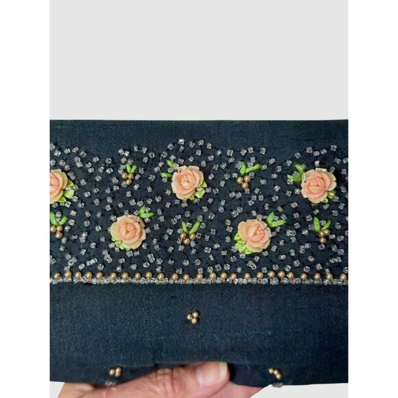 1950s beaded silk clutch purse by Magid for Bonwit Teller - Picture 2 of 6